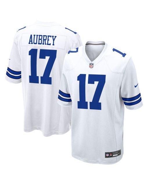 Men’s Dallas Cowboys Brandon Aubrey White Game Jersey
