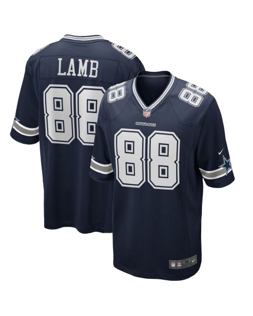 Men’s Dallas Cowboys CeeDee Lamb Navy Game Jersey