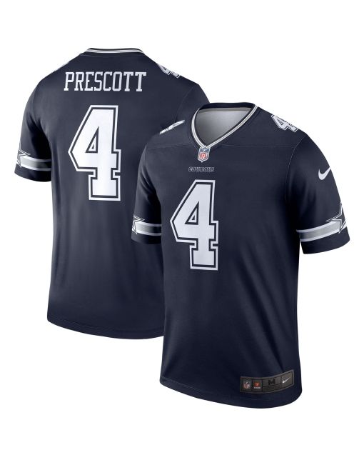 Men’s Dallas Cowboys Dak Prescott Navy Team Legend Player Performance Top