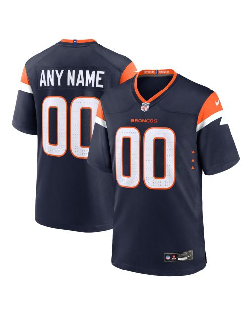 Men’s Denver Broncos Navy Alternate Mile High Collection Custom Game Jersey