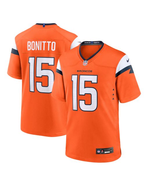 Men’s Denver Broncos Nik Bonitto Orange Team Game Jersey