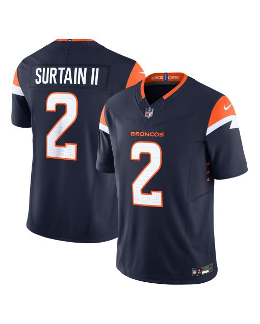 Men’s Denver Broncos Patrick Surtain II Navy Mile High Collection Vapor F.U.S.E. Limited Jersey