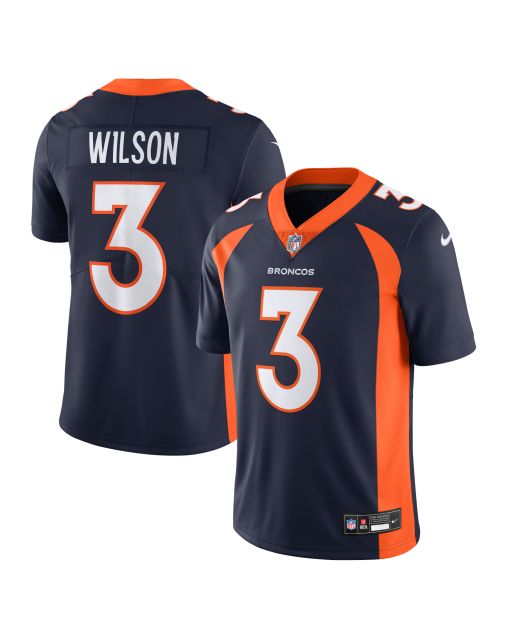 Men’s Denver Broncos Russell Wilson Navy Vapor Untouchable Limited Jersey