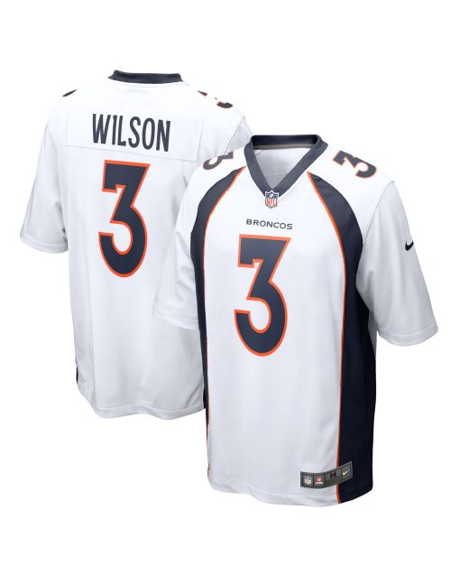 Men’s Denver Broncos Russell Wilson White Game Jersey