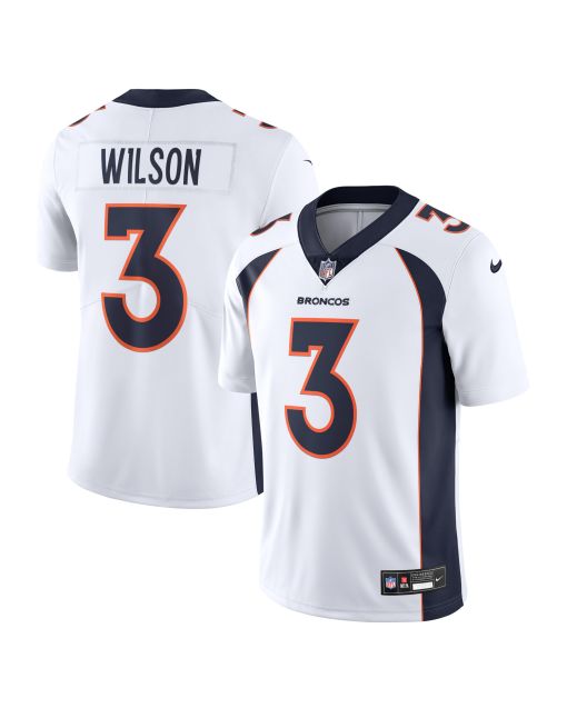 Men’s Denver Broncos Russell Wilson White Vapor Untouchable Limited Jersey