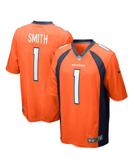 Men’s Denver Broncos Tremon Smith Orange Game Jersey