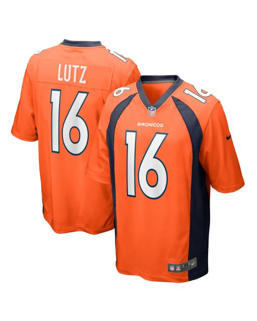 Men’s Denver Broncos Wil Lutz Orange Game Jersey