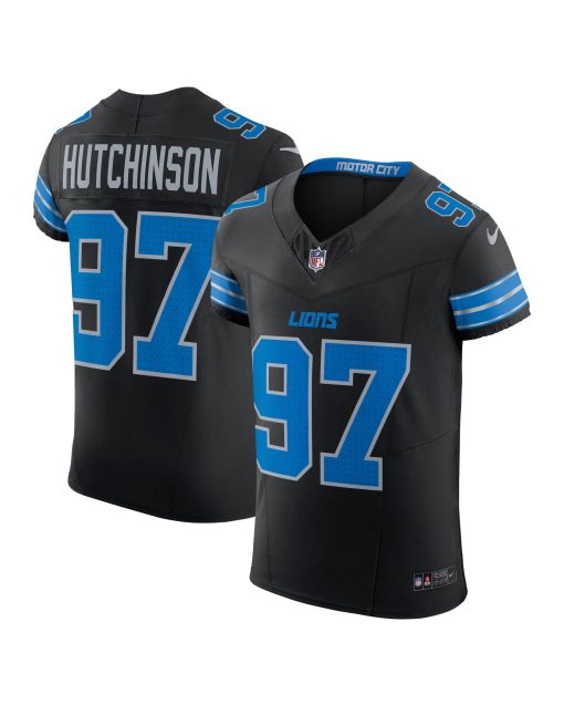 Men’s Detroit Lions Aidan Hutchinson Black Alternate Vapor F.U.S.E. Elite Jersey