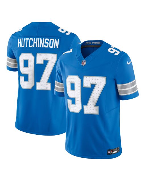 Men’s Detroit Lions Aidan Hutchinson Blue Vapor F.U.S.E. Limited Jersey