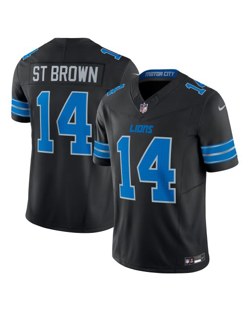 Men’s Detroit Lions Amon-Ra St. Brown Black 2nd Alternate Vapor F.U.S.E. Limited Jersey