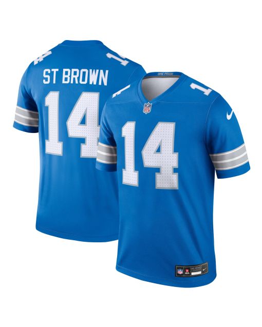 Men’s Detroit Lions Amon-Ra St. Brown Blue Team Legend Player Performance Top