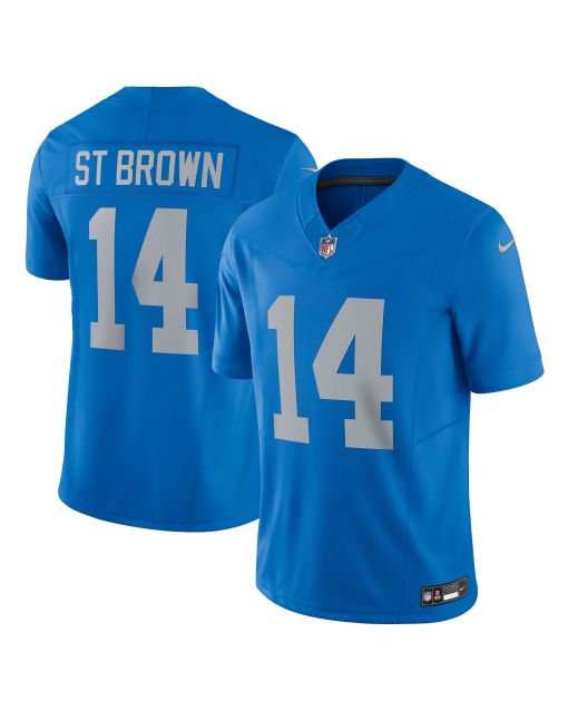 Men’s Detroit Lions Amon-Ra St. Brown Blue Vapor F.U.S.E. Alternate Limited Jersey
