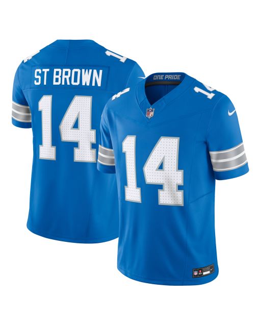 Men’s Detroit Lions Amon-Ra St. Brown Blue Vapor F.U.S.E. Limited Jersey
