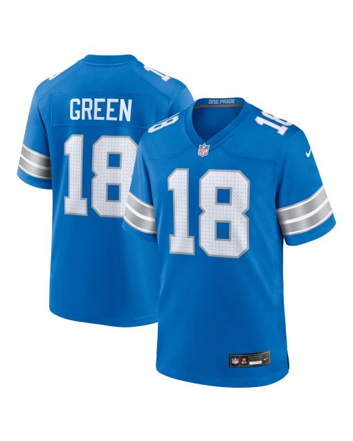 Men’s Detroit Lions Antoine Green Blue Team Game Jersey