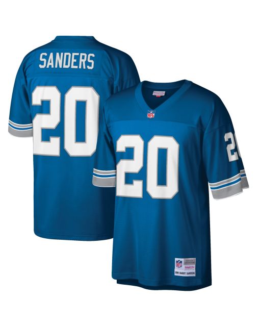 Men’s Detroit Lions Barry Sanders Mitchell & Ness Blue Big & Tall 1996 Retired Player Jersey