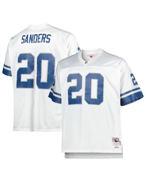 Men’s Detroit Lions Barry Sanders Mitchell & Ness White Big & Tall 1996 Retired Player Jersey