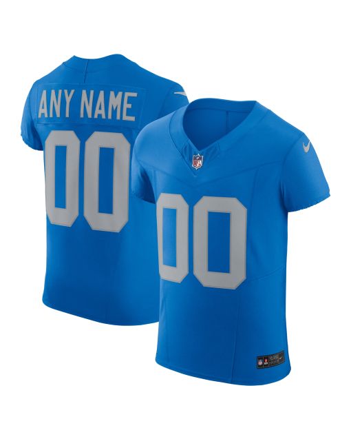 Men’s Detroit Lions Blue Alternate Vapor F.U.S.E. Elite Custom Jersey