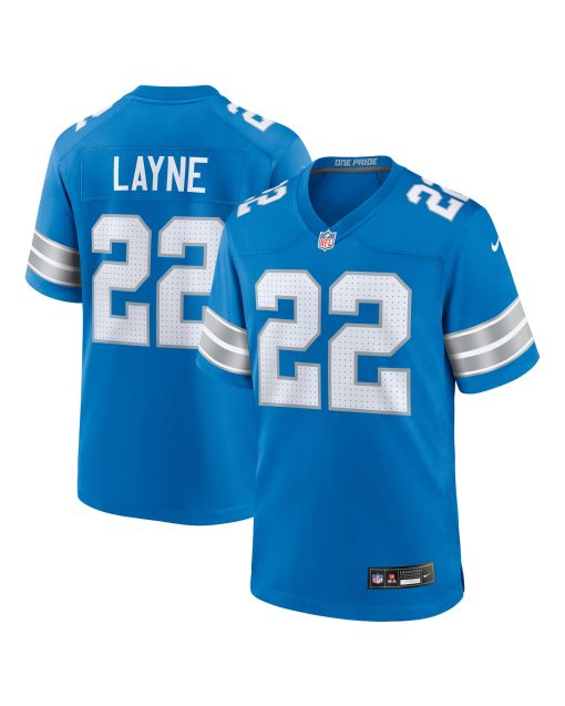 Men’s Detroit Lions Bobby Layne Blue Retired Player Game Jersey