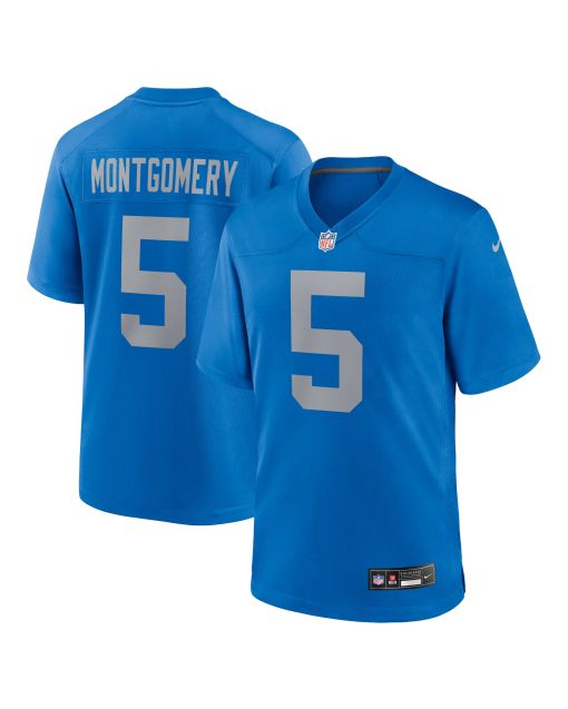 Men’s Detroit Lions David Montgomery Blue Alternate Game Jersey