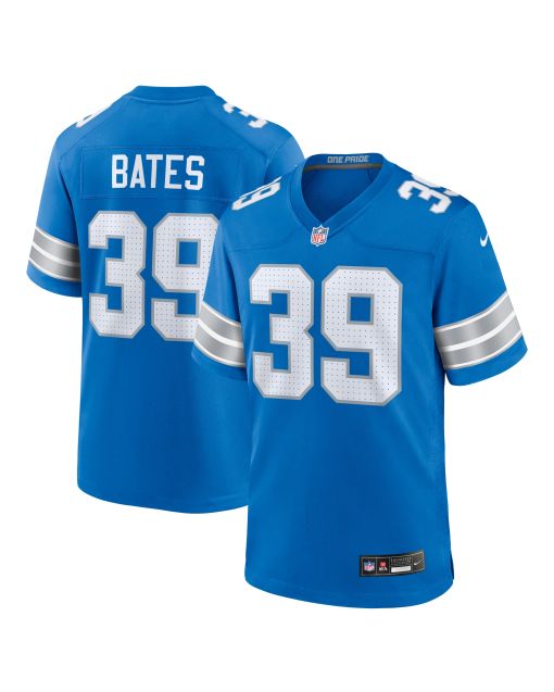 Men’s Detroit Lions Jake Bates Blue Team Game Jersey
