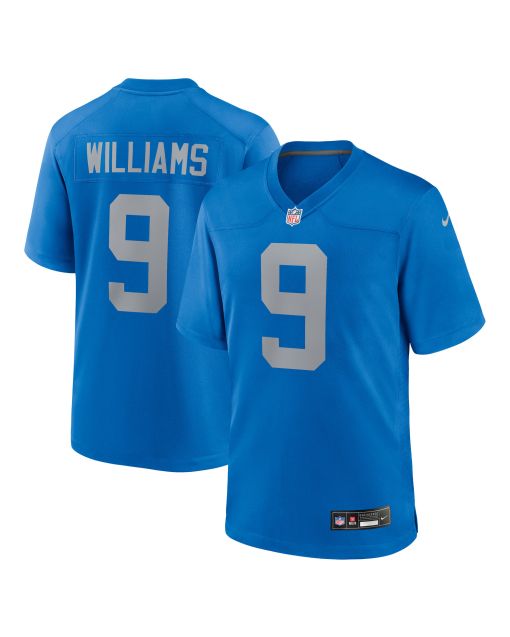 Men’s Detroit Lions Jameson Williams Blue Alternate Game Jersey