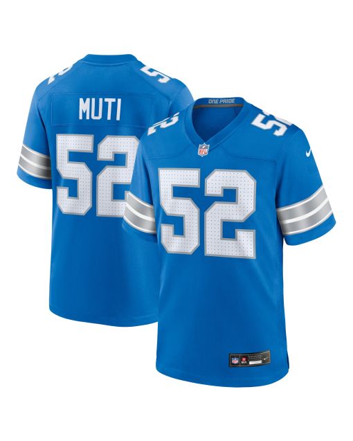 Men’s Detroit Lions Netane Muti Blue Game Jersey