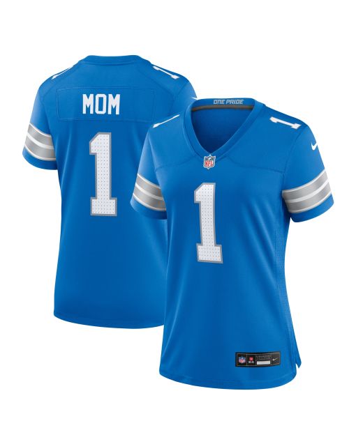 Men’s Detroit Lions Number 1 Mom Blue Game Jersey