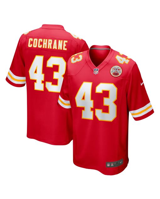 Men’s Kansas City Chiefs Jack Cochrane Red Game Player Jersey