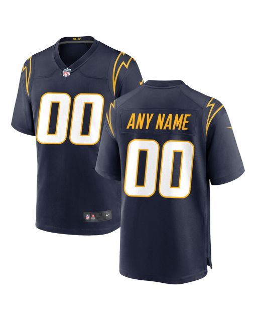 Men’s Los Angeles Chargers Navy Alternate Custom Game Jersey