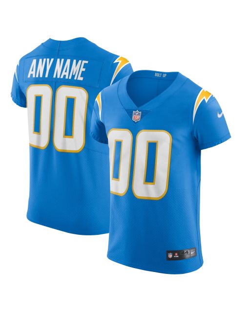 Men’s Los Angeles Chargers Powder Blue Vapor Elite Custom Jersey