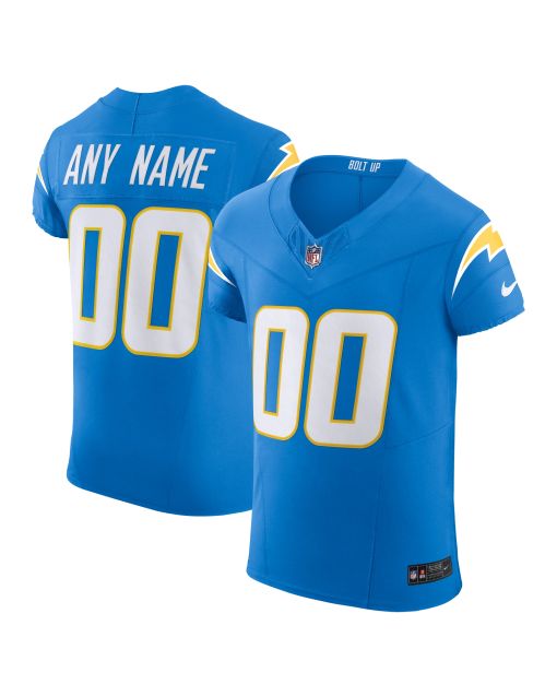 Men’s Los Angeles Chargers Powder Blue Vapor F.U.S.E. Elite Custom Jersey
