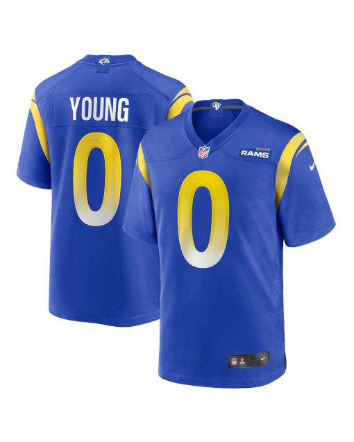 Men’s Los Angeles Rams Byron Young Royal Home Game Jersey