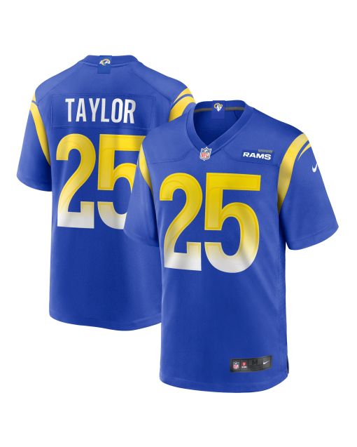 Men’s Los Angeles Rams Jason Taylor Royal Team Game Jersey