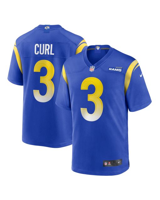 Men’s Los Angeles Rams Kamren Curl Royal Game Jersey