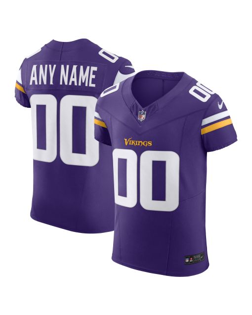 Men’s Minnesota Vikings Purple Vapor F.U.S.E. Elite Custom Jersey