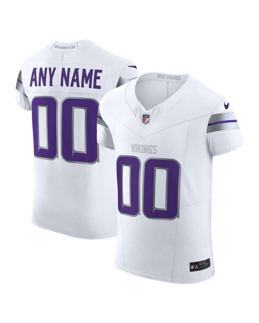 Men’s Minnesota Vikings White Vapor F.U.S.E. Elite Custom Jersey