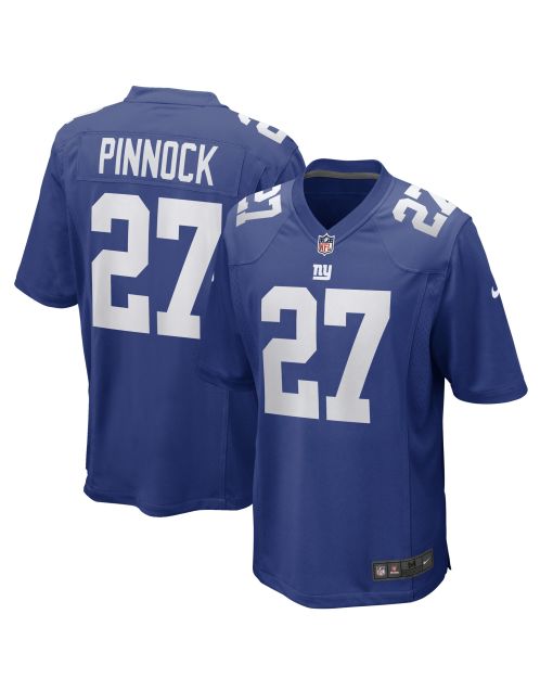 Men’s New York Giants Jason Pinnock Royal Game Player Jersey