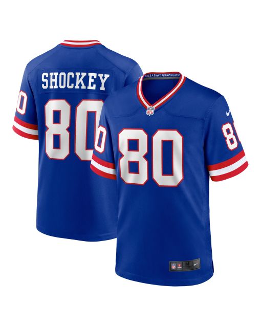 Men’s New York Giants Jeremy Shockey Royal Classic Retired Player Game Jersey