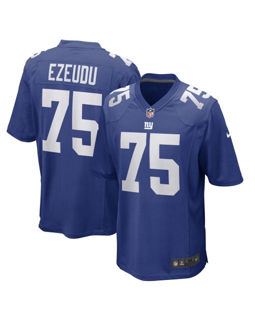 Men’s New York Giants Joshua Ezeudu Royal Game Player Jersey