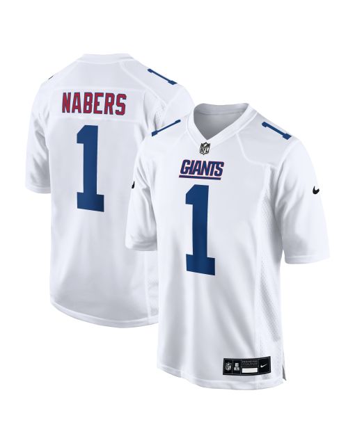 Men’s New York Giants Malik Nabers Tundra White Fashion Jersey