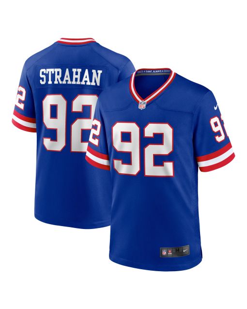 Men’s New York Giants Michael Strahan Royal Classic Retired Player Game Jersey