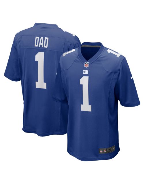 Men’s New York Giants Number 1 Dad Royal Game Jersey