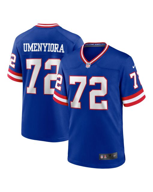 Men’s New York Giants Osi Umenyiora Royal Classic Retired Player Game Jersey
