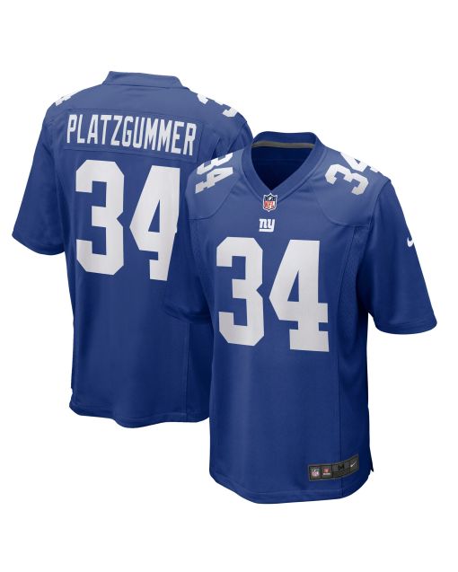 Men’s New York Giants Sandro Platzgummer Royal Game Player Jersey