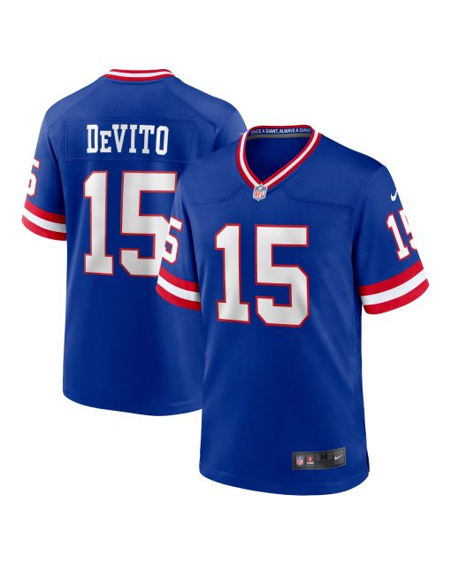 Men’s New York Giants Tommy DeVito Royal Alternate Player Game Jersey