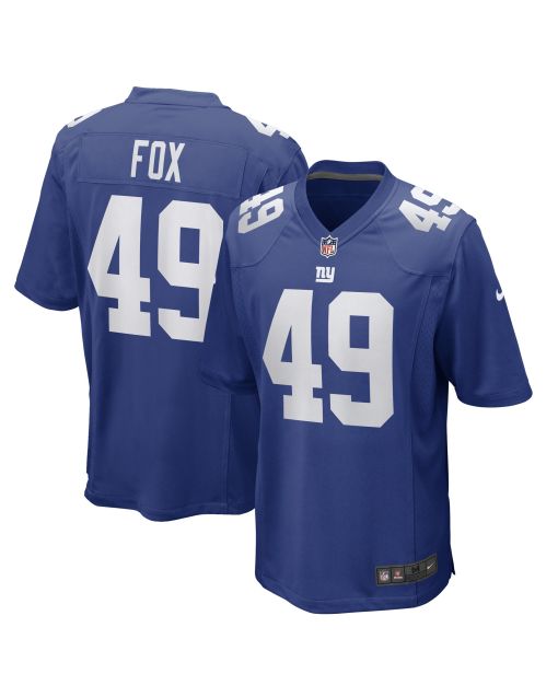 Men’s New York Giants Tomon Fox Royal Game Player Jersey