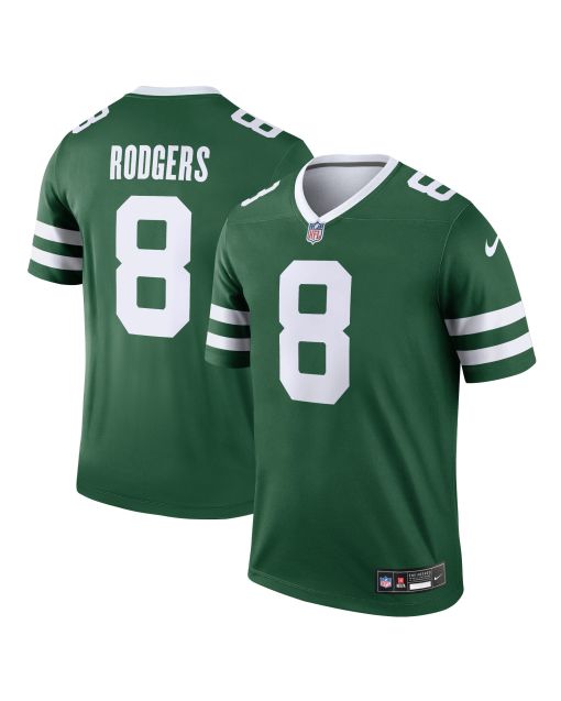 Men’s New York Jets Aaron Rodgers Legacy Green Legend Player Performance Top