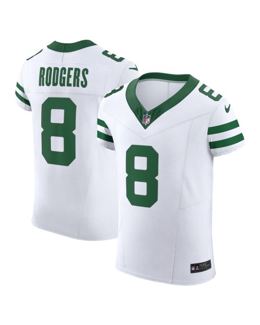 Men’s New York Jets Aaron Rodgers Legacy White Vapor F.U.S.E. Elite Jersey