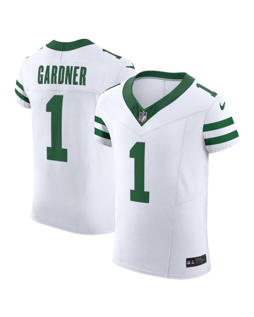 Men’s New York Jets Ahmad Sauce Gardner White Alternate Vapor F.U.S.E. Elite Jersey