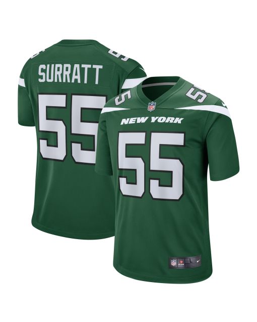 Men’s New York Jets Chazz Surratt Gotham Green Game Player Jersey